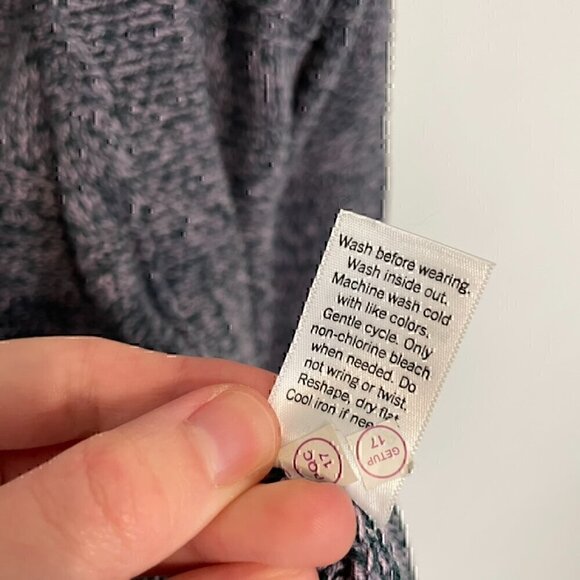 NEW NWT SONOMA Allover Stitch Cardigan Teal Lilac Lavender Pink Open Sweater XS - Picture 10 of 14